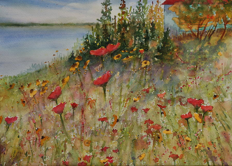 Wendys Wildflowers Painting by Ruth Kamenev