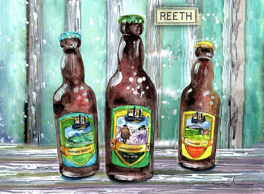Wensleydale Brewery Beer In Reeth Painting by Miki De Goodaboom
