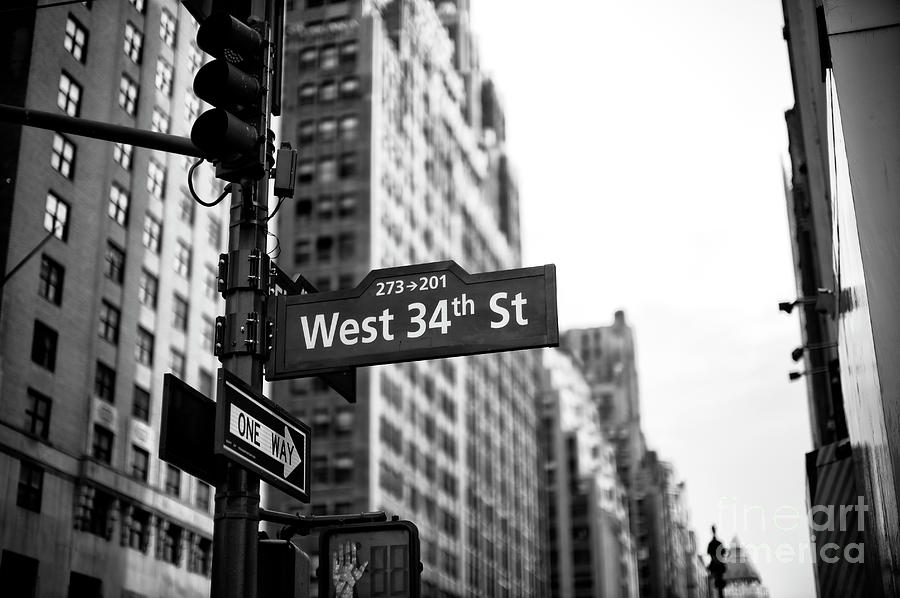 West 34th Street in New York City Photograph by John Rizzuto