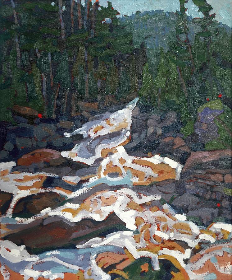 West Bank of Grande Chute Painting by Phil Chadwick