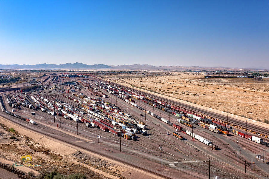 West Barstow Rail Yard From B Hill 1 Photograph by Jim Thompson