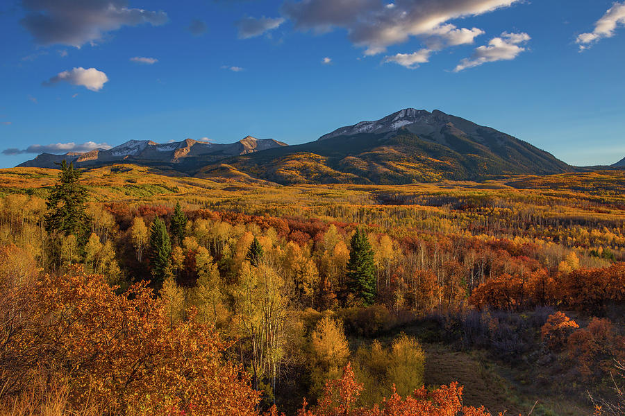 West Beckwith Mountains Shine In The Warm Autumn Light Photograph