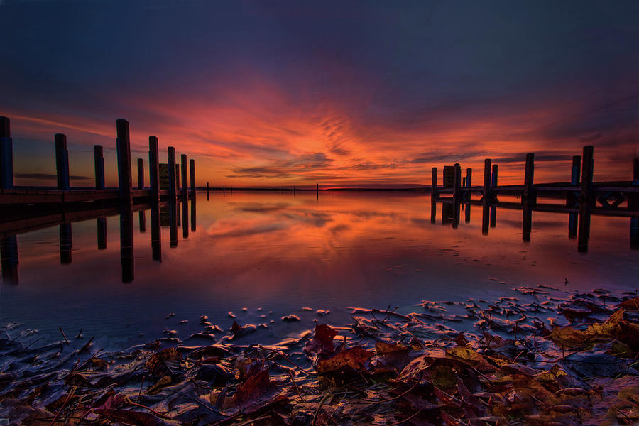 Fall Photograph - West Boat Launch Fall Sunrise by Ron Wiltse