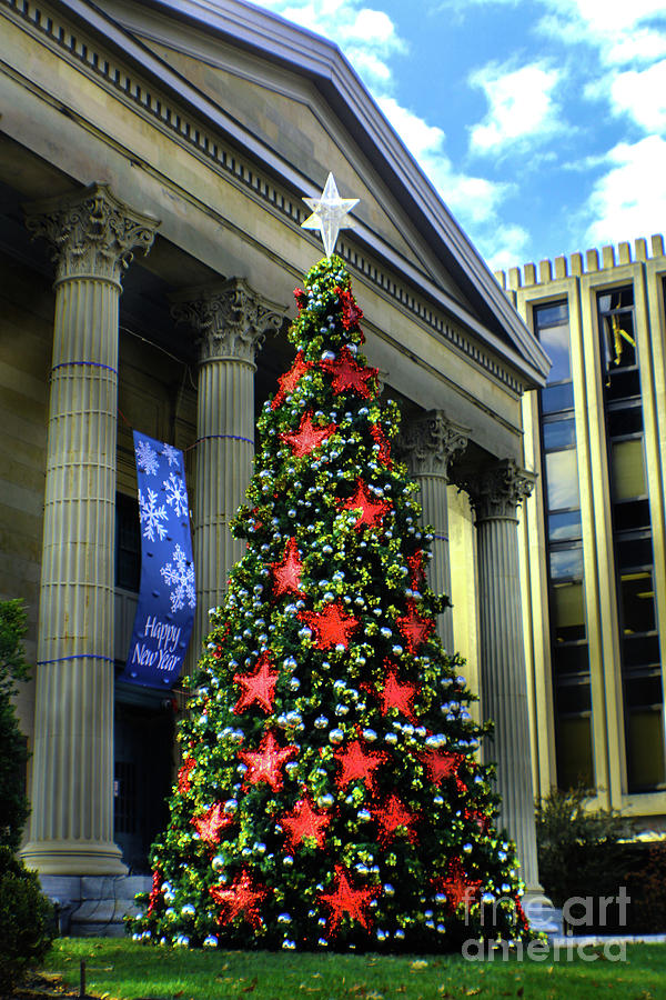 Christmas Photograph - West Chester Christmas Tree by Sandy Moulder