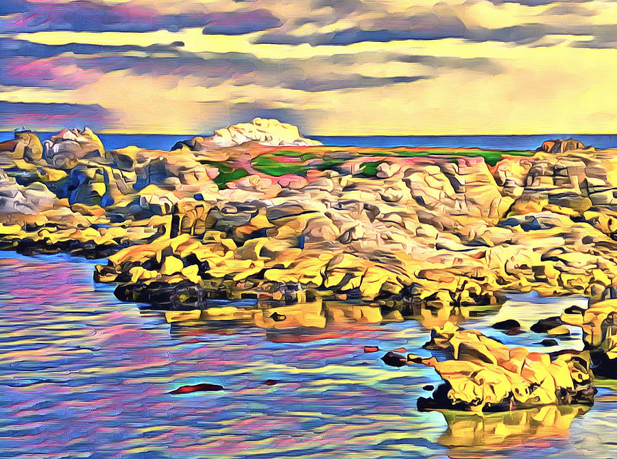 West Coast Seascape 3 Abstract Digital Art by Barbara Snyder