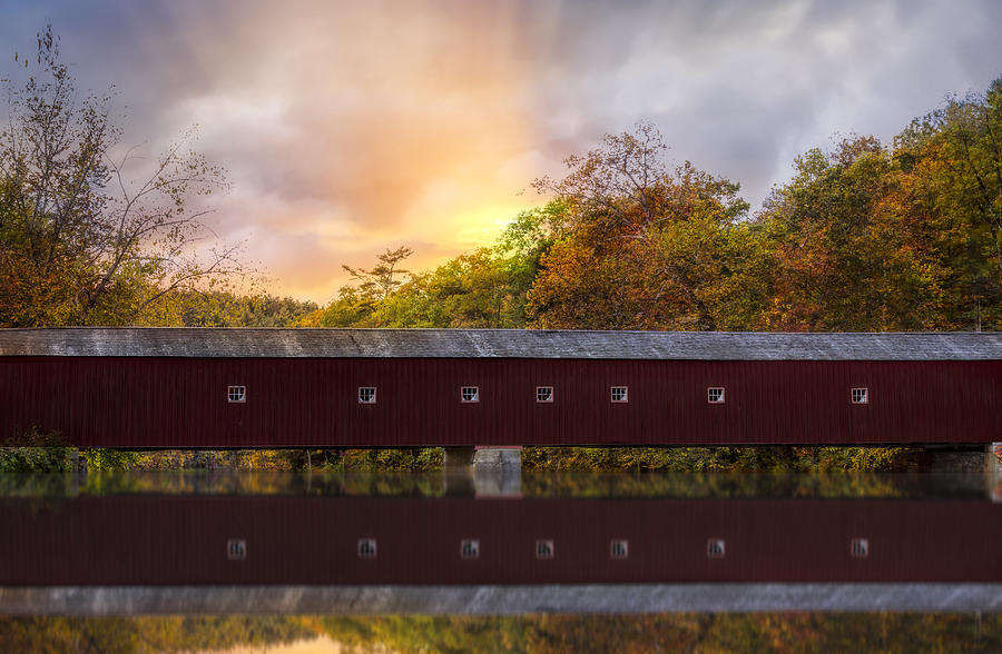 West Cornwall Covered Bridge Photograph by Susan Candelario