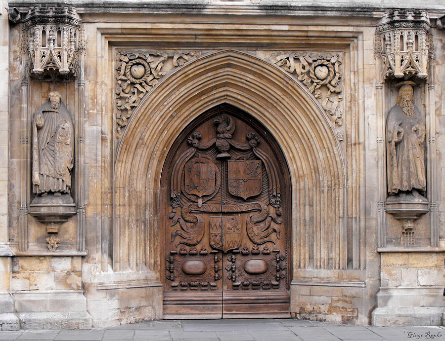 West Front Door Bath Abbey Photograph by Ginger Repke