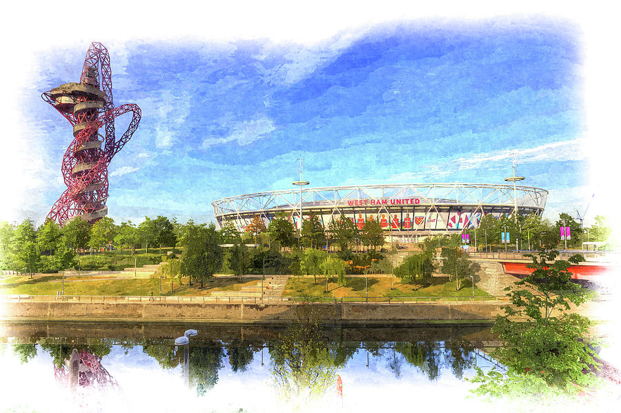 West Ham Olympic Stadium And The Arcelormittal Orbit Art Photograph by David Pyatt