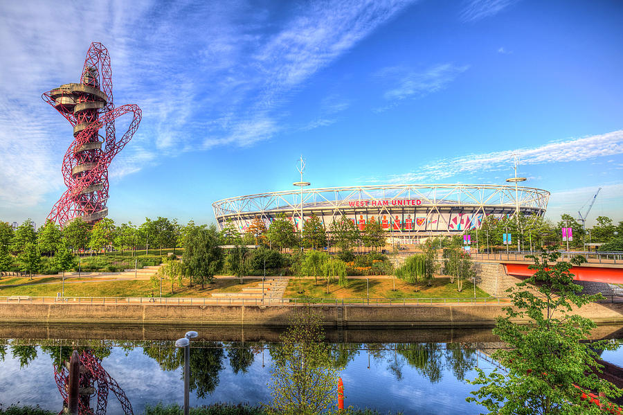 West Ham Olympic Stadium And The Arcelormittal Orbit  Photograph by David Pyatt