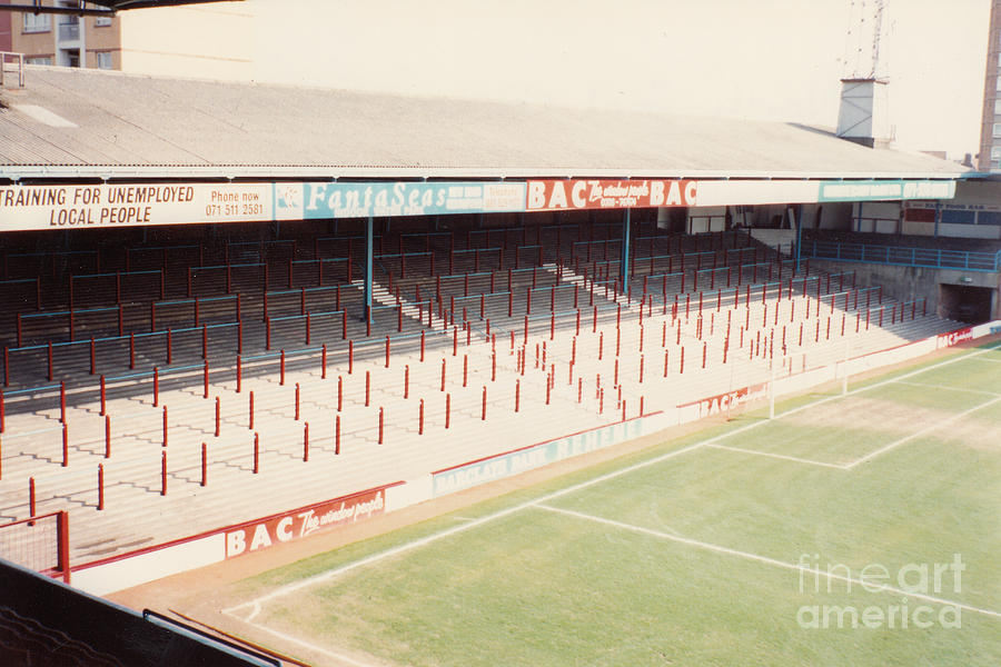 Soccer Photograph - West Ham - Upton Park - North Stand 1 - April 1991 by Legendary Football Grounds
