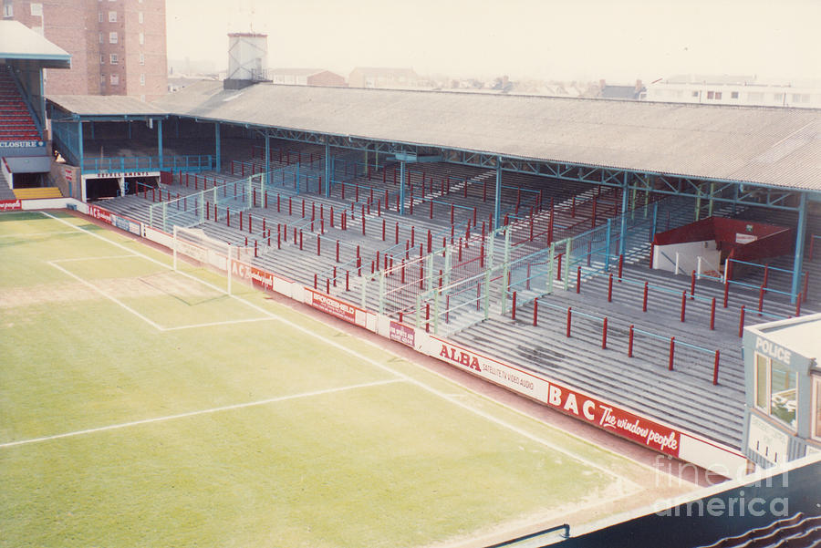 Soccer Photograph - West Ham - Upton Park - South Stand 1 - April 1991 by Legendary Football Grounds