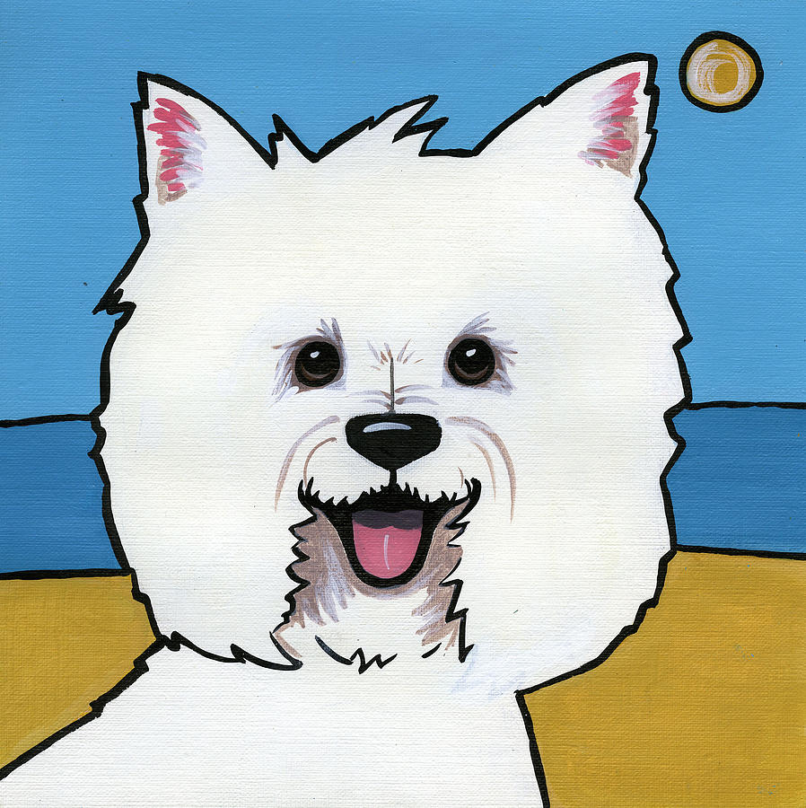 Dog Painting - West Highland Terrier by Leanne Wilkes