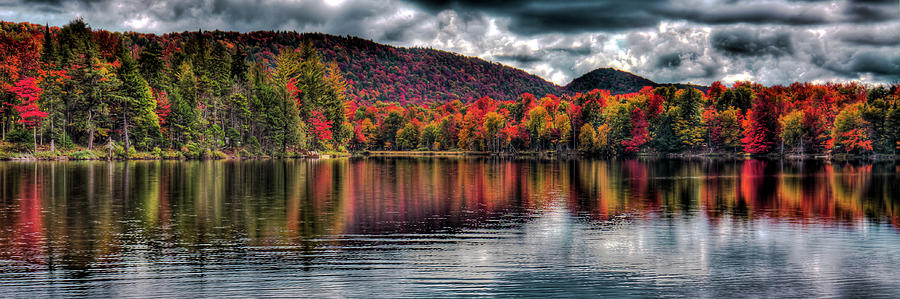 West Lake Fall Panorama Photograph by David Patterson