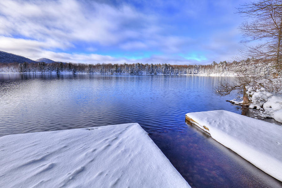 West Lake Snow Photograph by David Patterson
