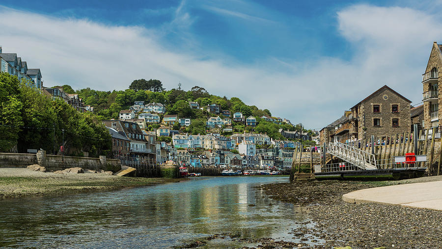 West Looe From East Looe at low tide. Photograph by Maggie Mccall