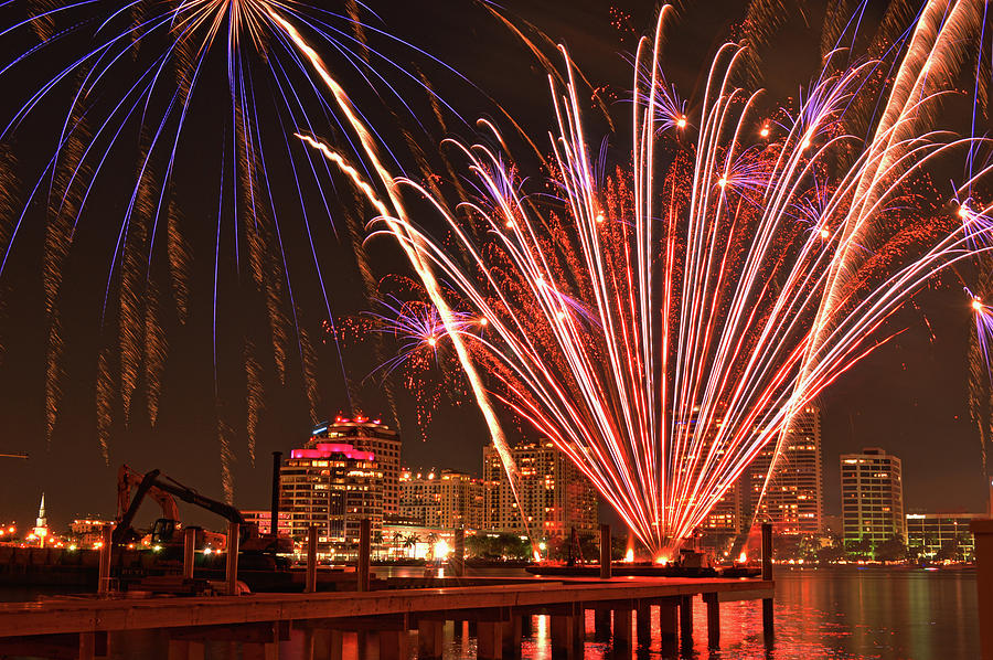 West Palm Beach Sunfest Fireworks 2 Photograph by Ken Figurski Fine