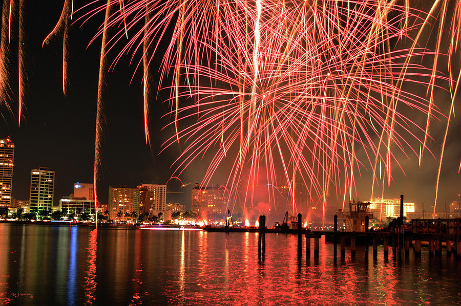 West Palm Beach Sunfest Fireworks 3 Photograph by Ken Figurski Pixels