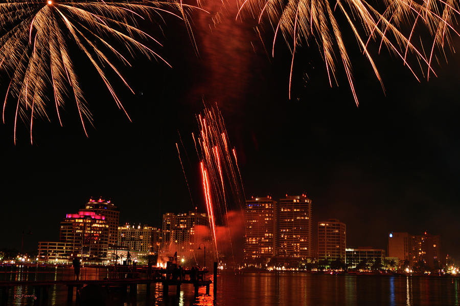 West Palm Beach Sunfest Fireworks 5 Photograph by Ken Figurski