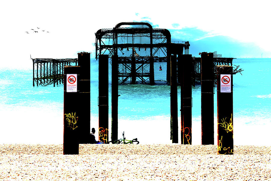 West Pier Graphic Photograph by Chris Lord