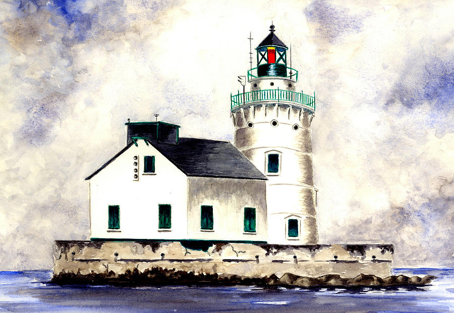 Lighthouse Painting - West Pierhead Lighthouse by Michael Vigliotti
