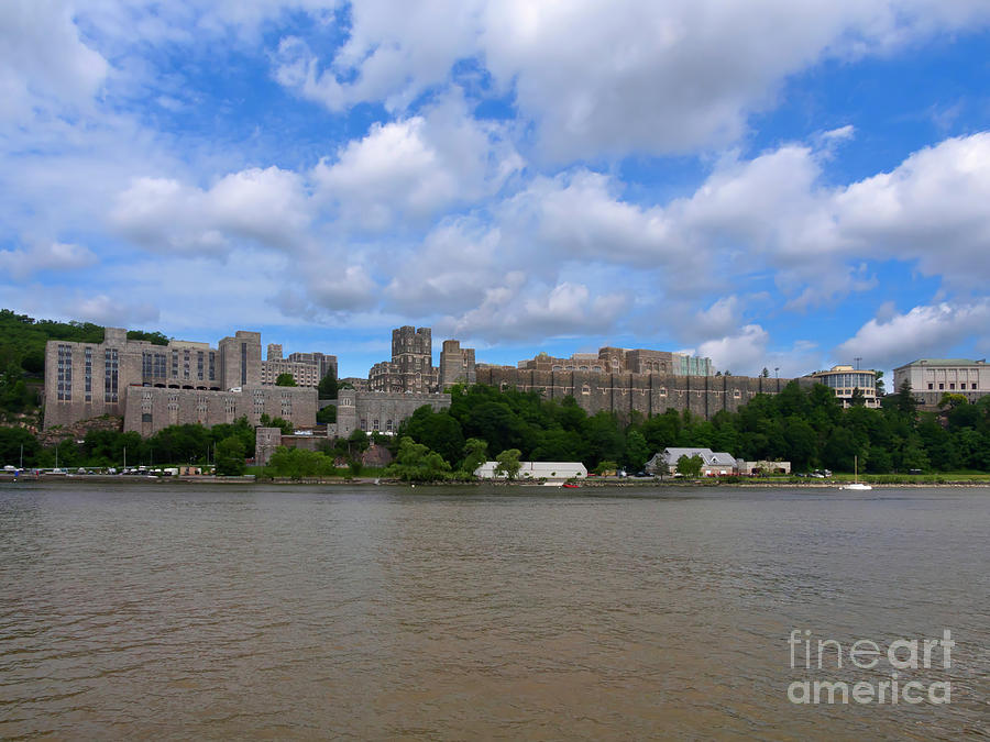 West Point from the Hudson River New York Photograph by Louise Heusinkveld