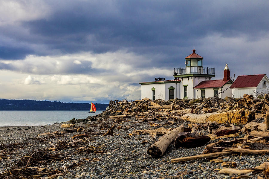 West Point Lighthouse III Photograph by Larry Waldon