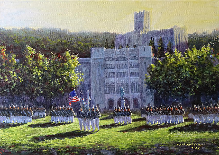 West Point Painting - West Point Parade by Valentin Katrandzhiev