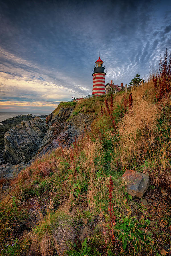 Lighthouse Photograph - West Quoddy Head Lighthouse by Rick Berk
