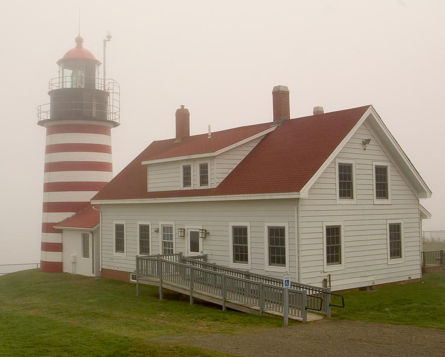 West Quoddy in Fog Photograph by Brent L Ander