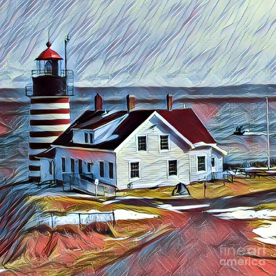 West Quoddy Lighthouse Photograph by Art MacKay