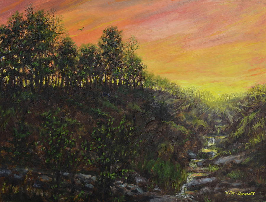 West Ridge Sundown Painting by Kathleen McDermott