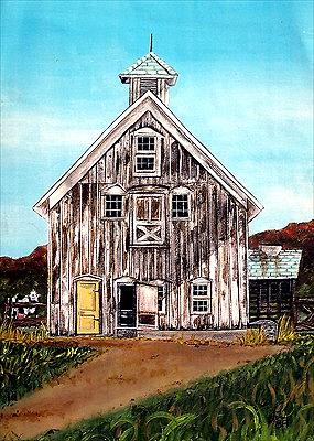 West Road Barn - All Rights Reserved Painting by Linda Simon