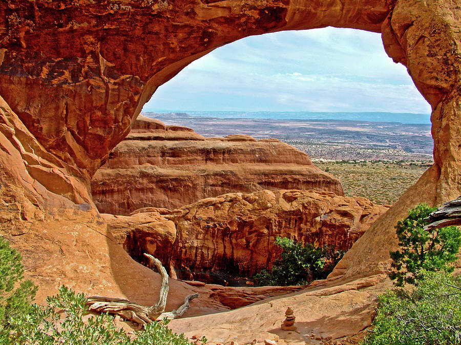West Side of Partition Arch on Devils Garden Trail in Arches National Park, Utah Photograph by Ruth Hager