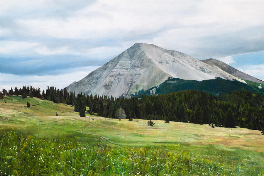 West Spanish Peak in Summer Painting by Joshua Martin