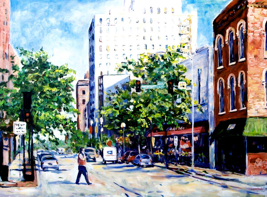 West State and Wyman Streets Painting by Ingrid Dohm