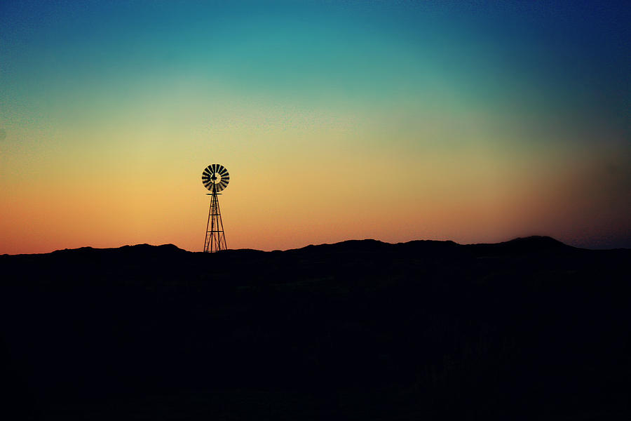 Windmill Photograph - West Texas  by Laine Smith
