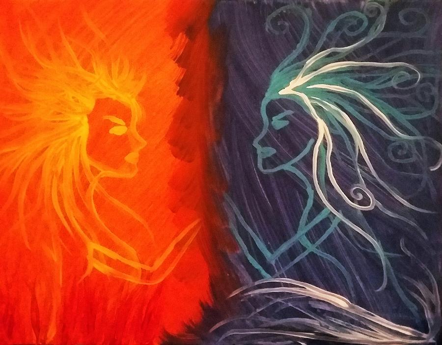 West Versus East Painting by Vale Anoai