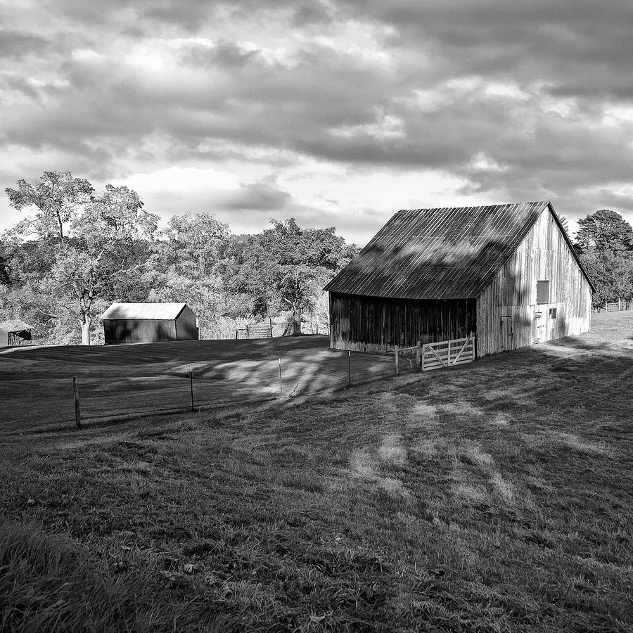 West Virginia Barn - 3 Bw Photograph
