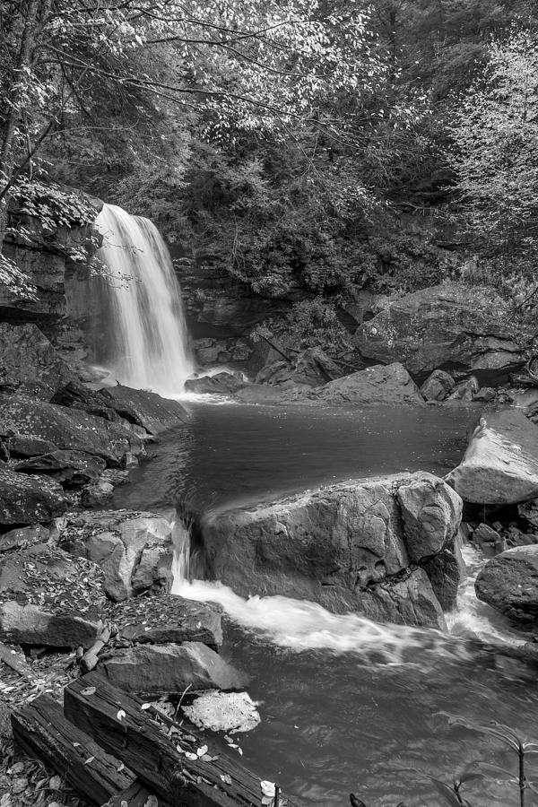 West Virginia Falls - Black and White Photograph by Steven Maxx
