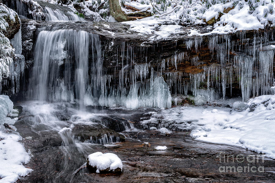 West Virginia Winter Waterfall Photograph by Thomas R Fletcher