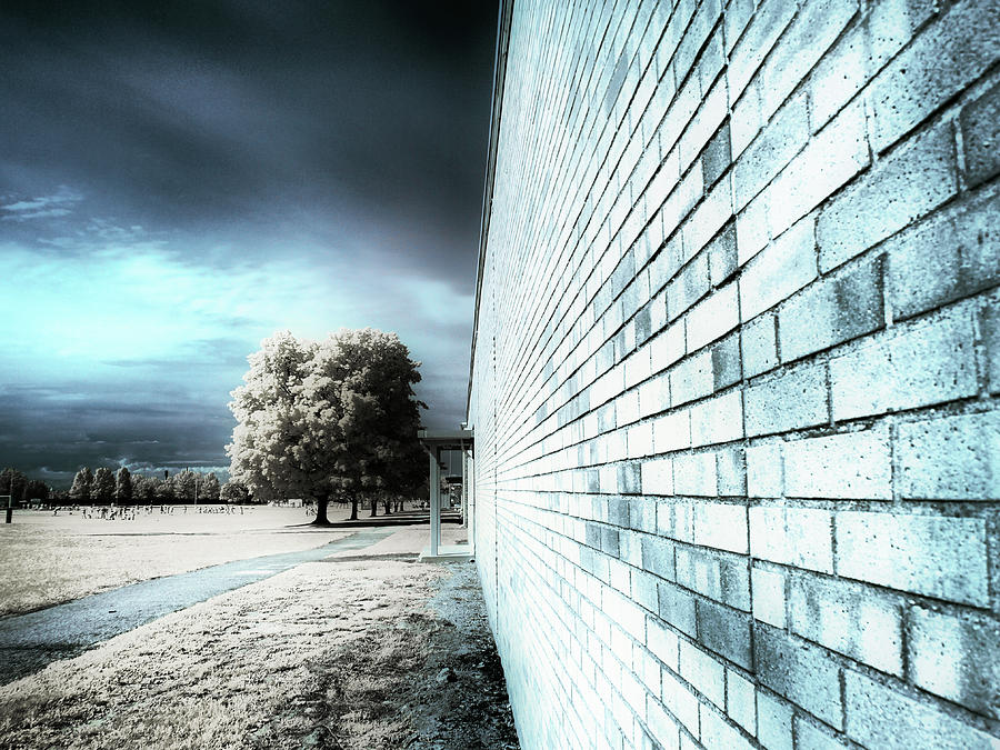 Architecture Photograph - West Wall, Willoughby South High School by Bob LaForce