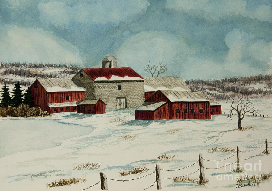 West Winfield Farm Painting by Charlotte Blanchard