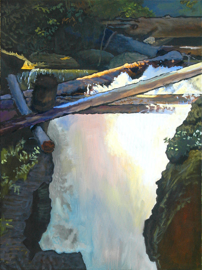 West Yaak Falls Painting by Robert Bissett