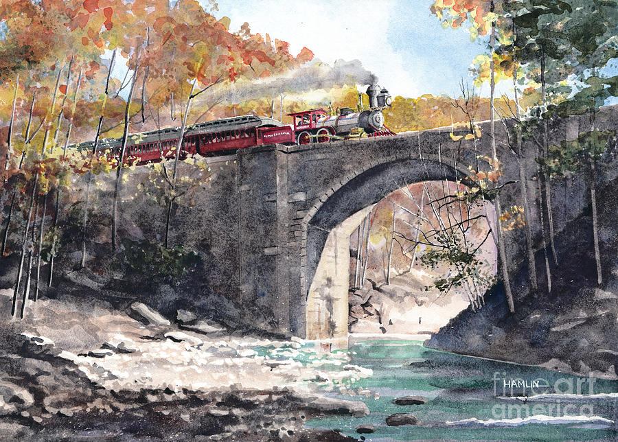 Westbound 4-4-0 Painting by Steve Hamlin