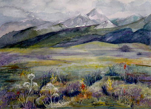 Mountain Painting - Westcliffe Valley Floor by Jacqueline Pearson