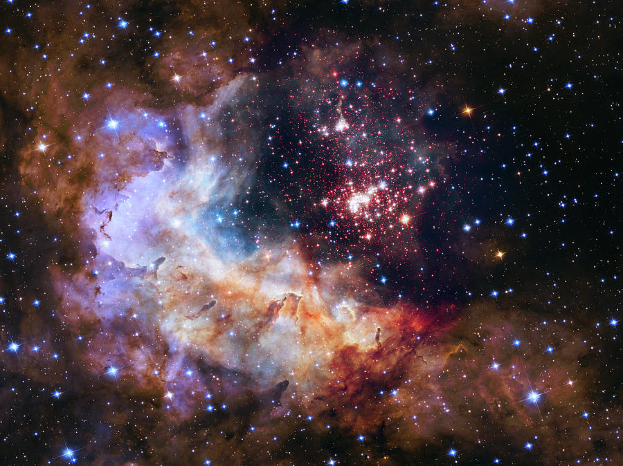 Westerlund 2, 25th Anniversary of the Hubble Telescope Photograph by The Hubble Space Telescope