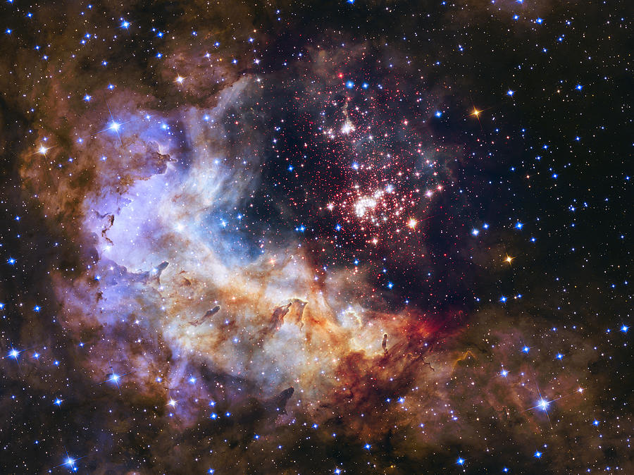 3scape Photograph - Westerlund 2 - Hubble 25th Anniversary Image by Adam Romanowicz