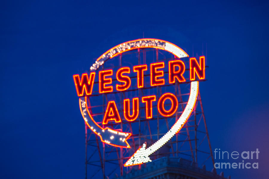 Western Auto Sign Photograph by Jean Hutchison