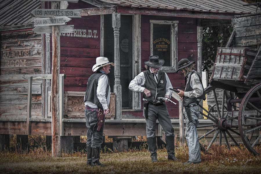 Western Cowboy Re-enactors at 1880 Town Photograph by Randall Nyhof