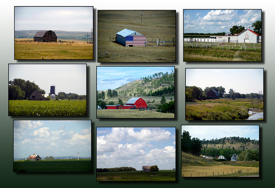 Western Farms And Ranches Buildings Collage 01 Photograph by Thomas Woolworth